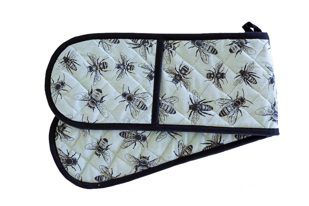 Double Oven Glove - Sketch Bee (GREEN)