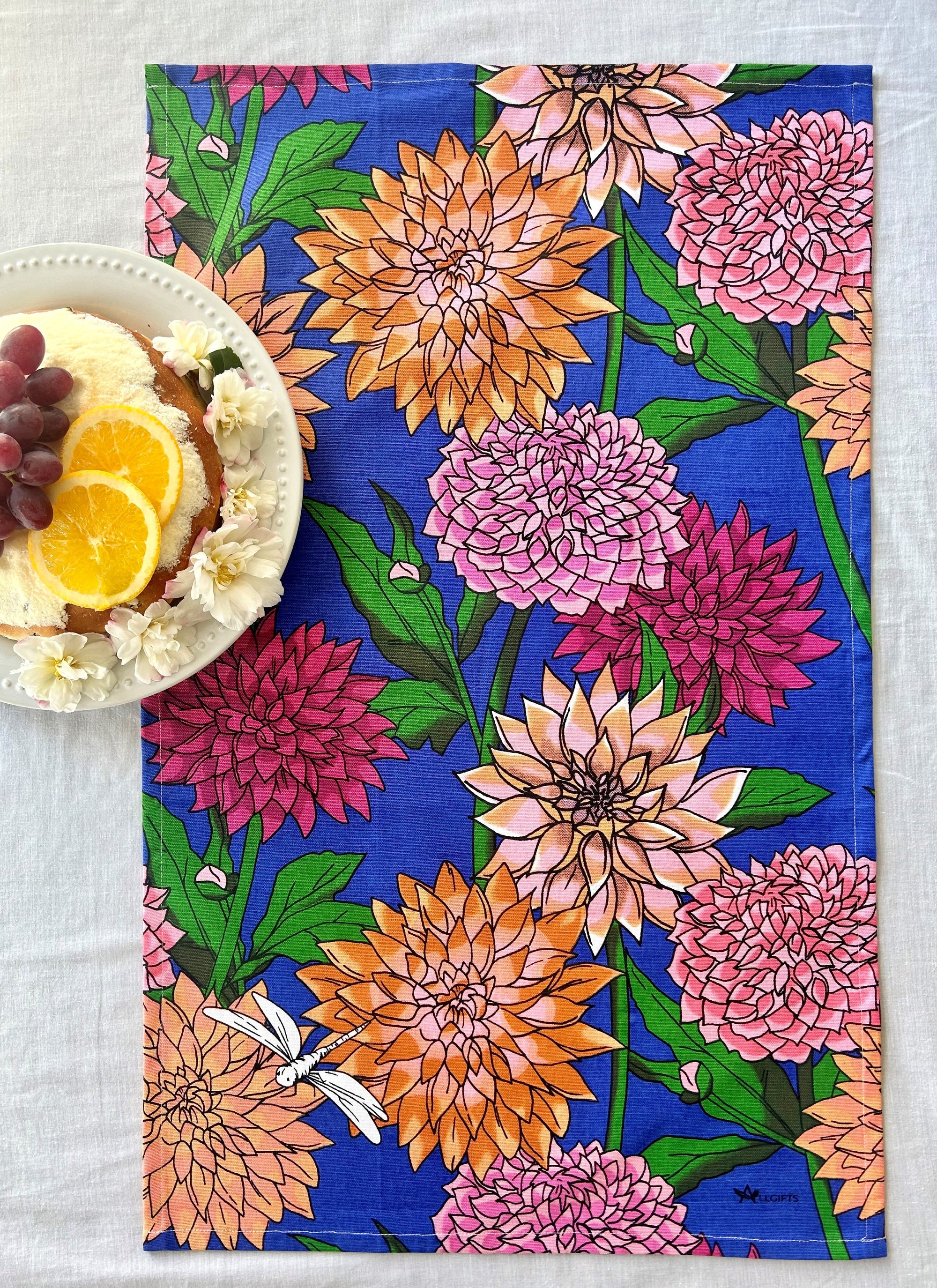 Tea Towel - Dahlias