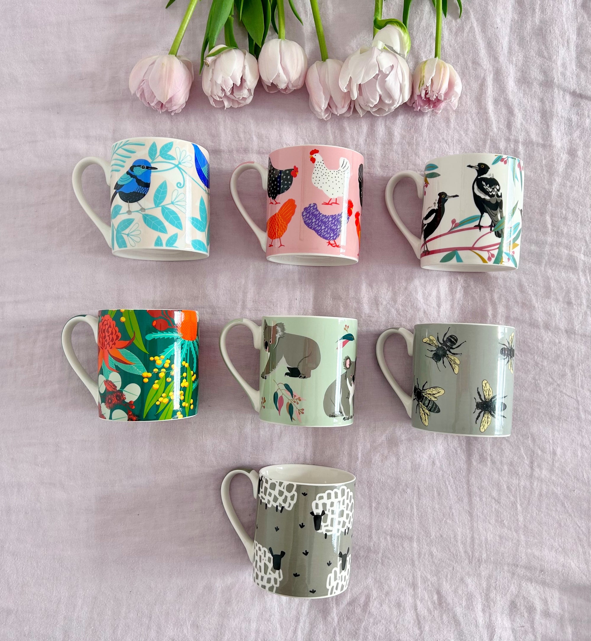 Ceramic Mug - Sketch Bees