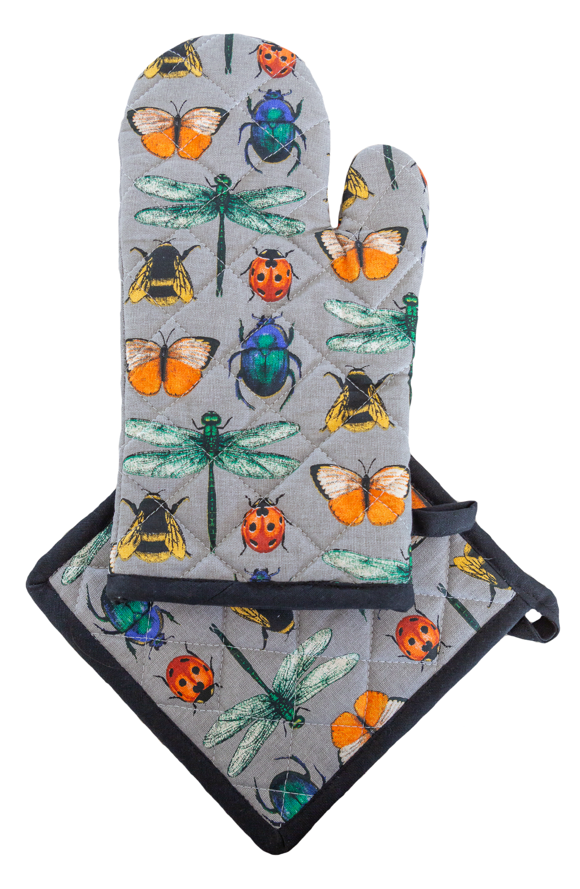 Ofenhandschuh- & Topflappen-Set – Marienkäfer