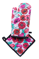 Oven Glove & Pot Holder Set - Poppies Allgifts Australia