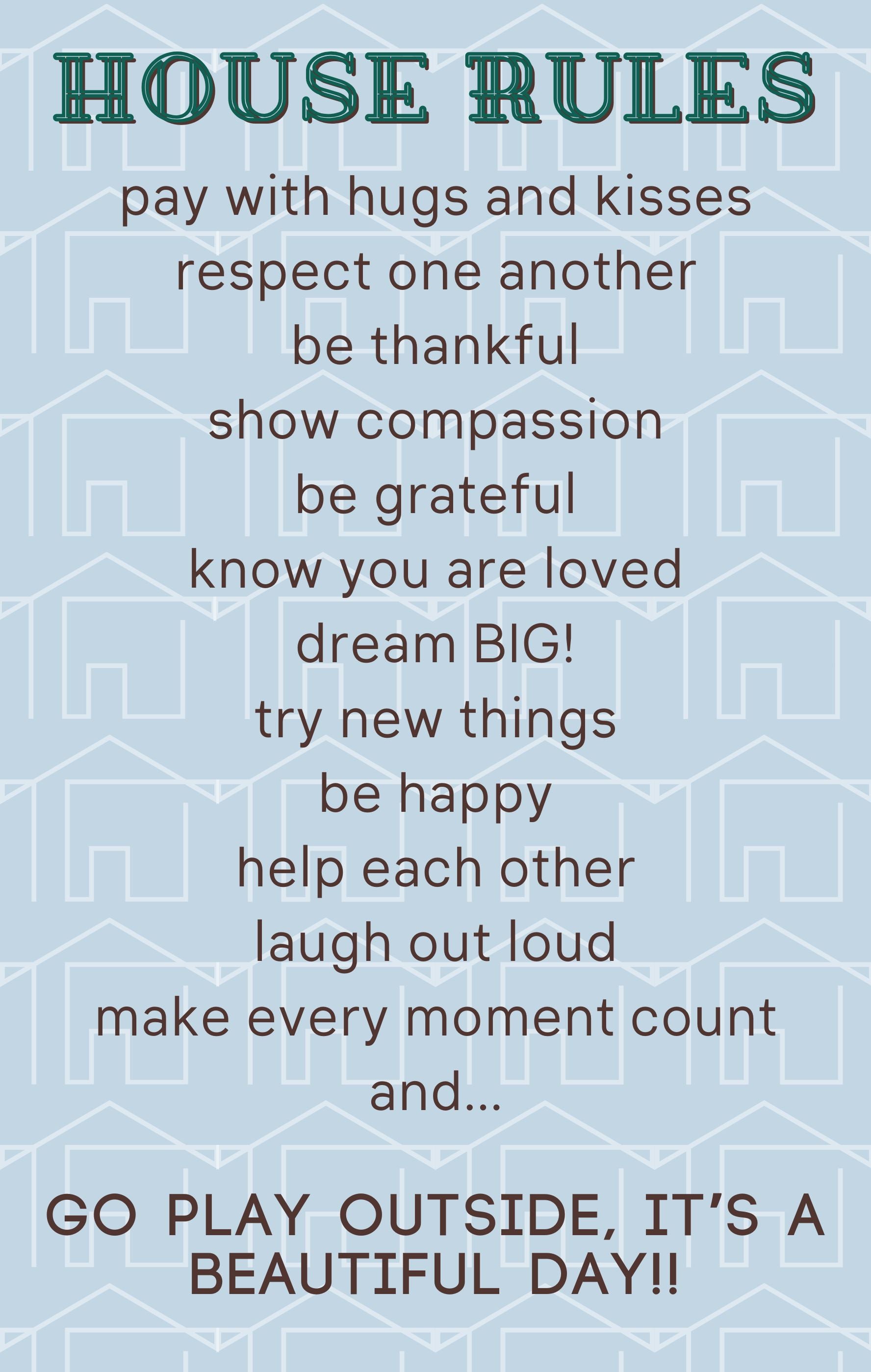 Tea Towel - House Rules