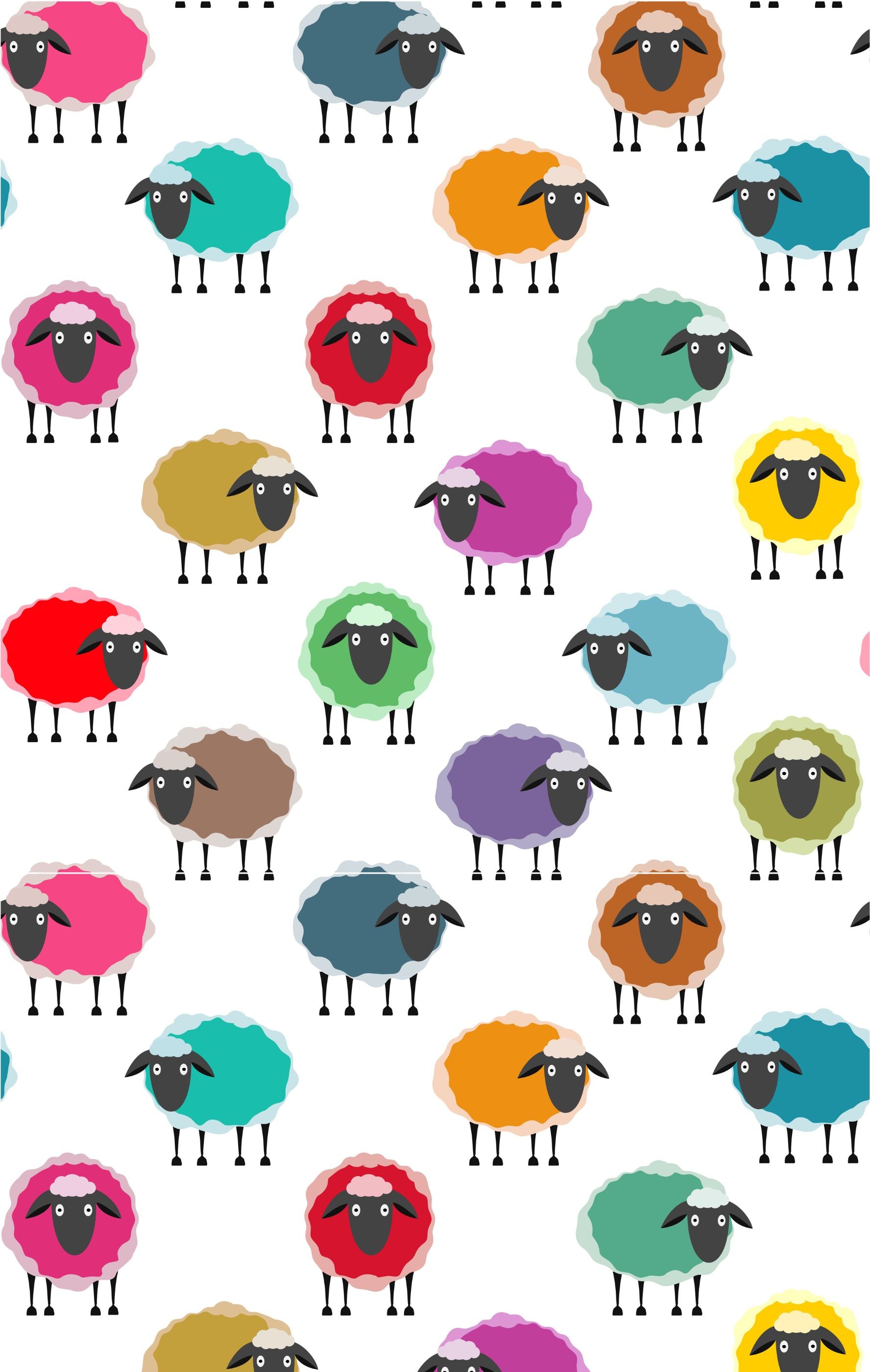 Geschirrtuch - Bunte Schafe