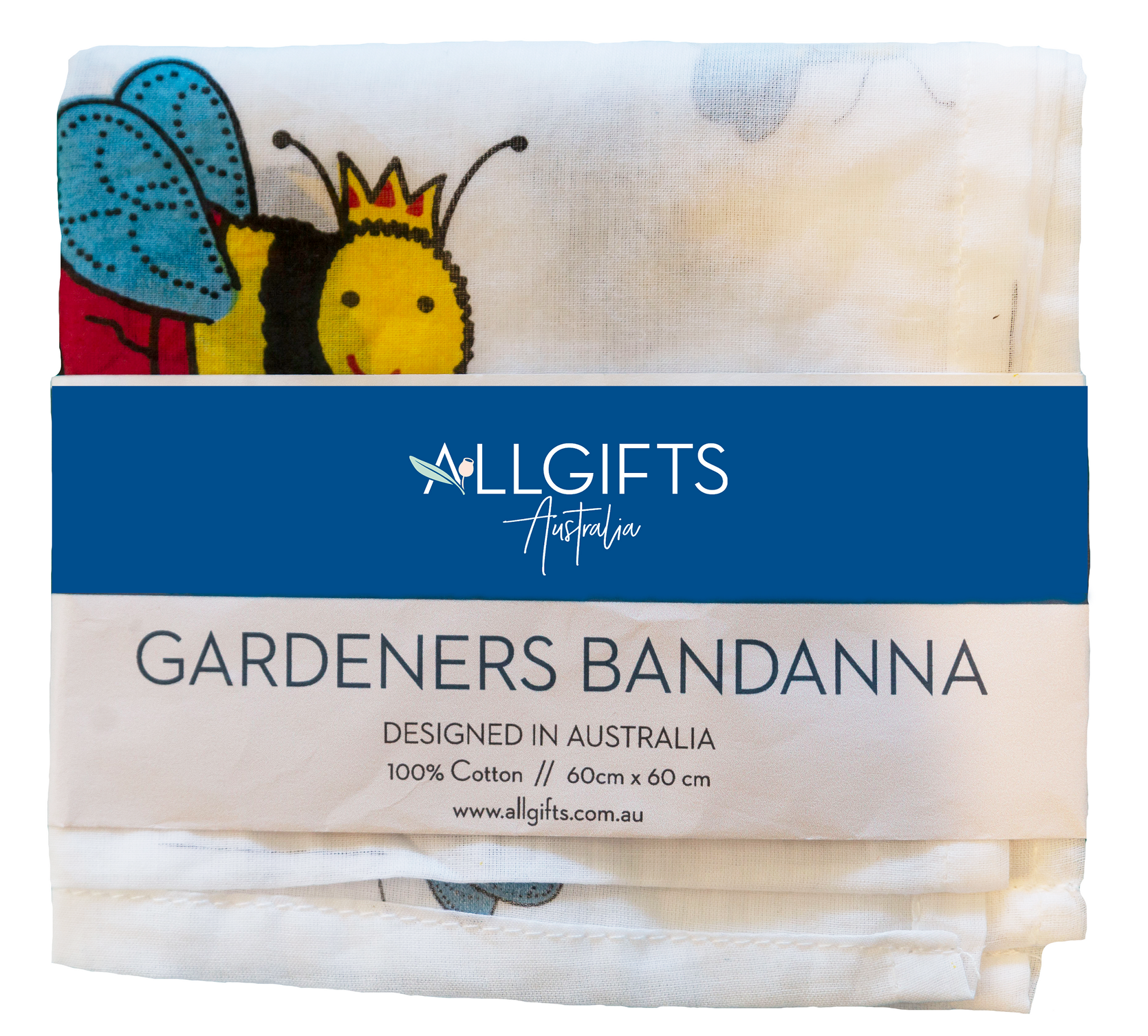 Cotton Scarf/Gardeners Bandanna - Queen Bee