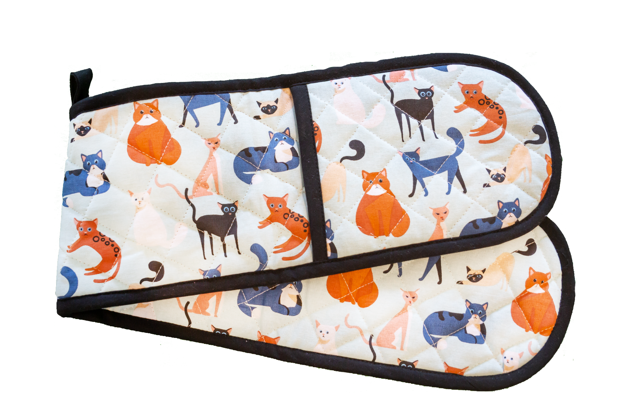 Double Oven Glove - Colourful Cats