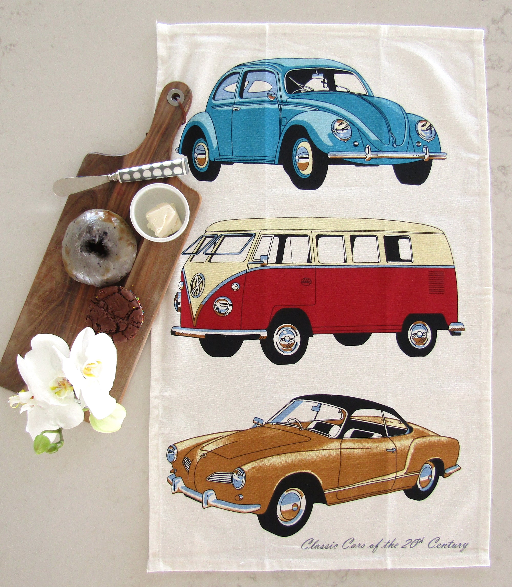 Tea Towel - Classic Cars Volkswagons