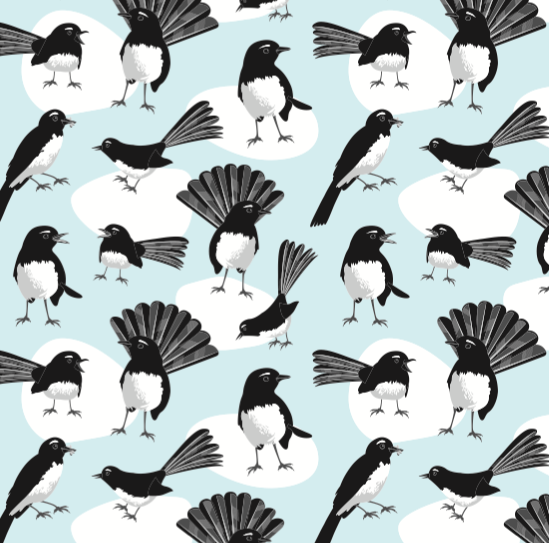 Cotton Napkins - Willie Wagtail (Set of 4)