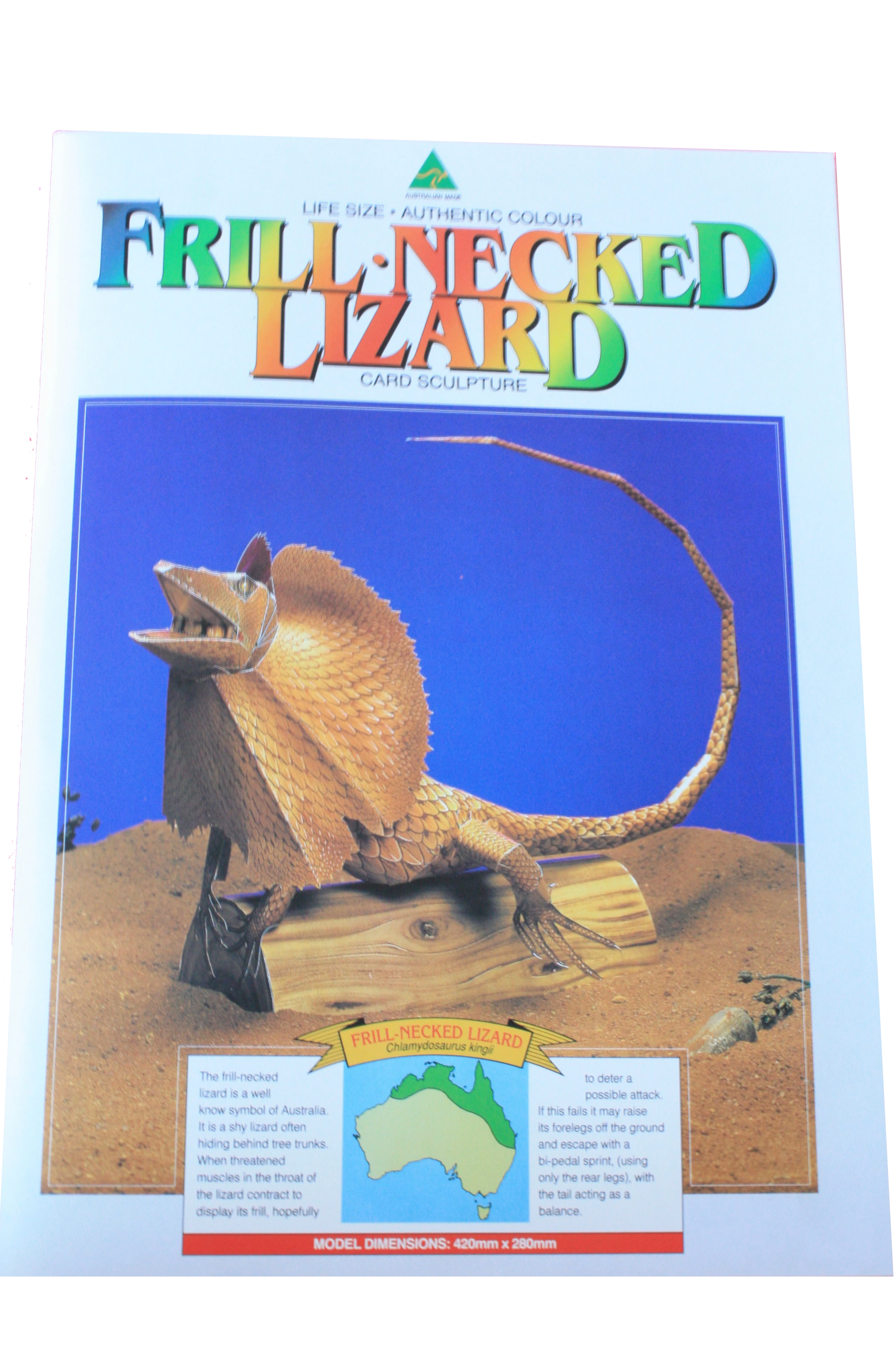 Card Sculpture - Lizard - Allgifts Australia