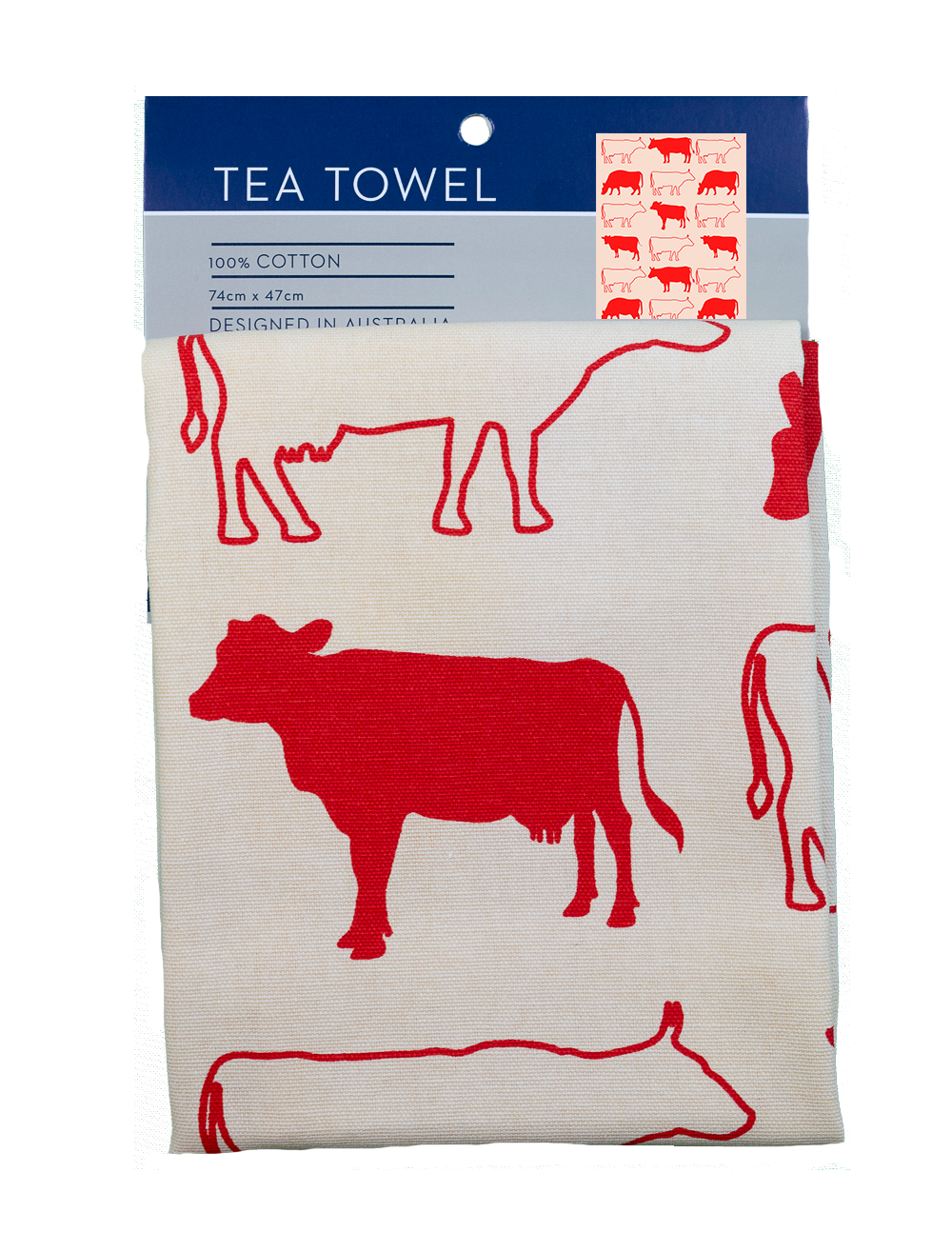 Tea Towel - Red Cows