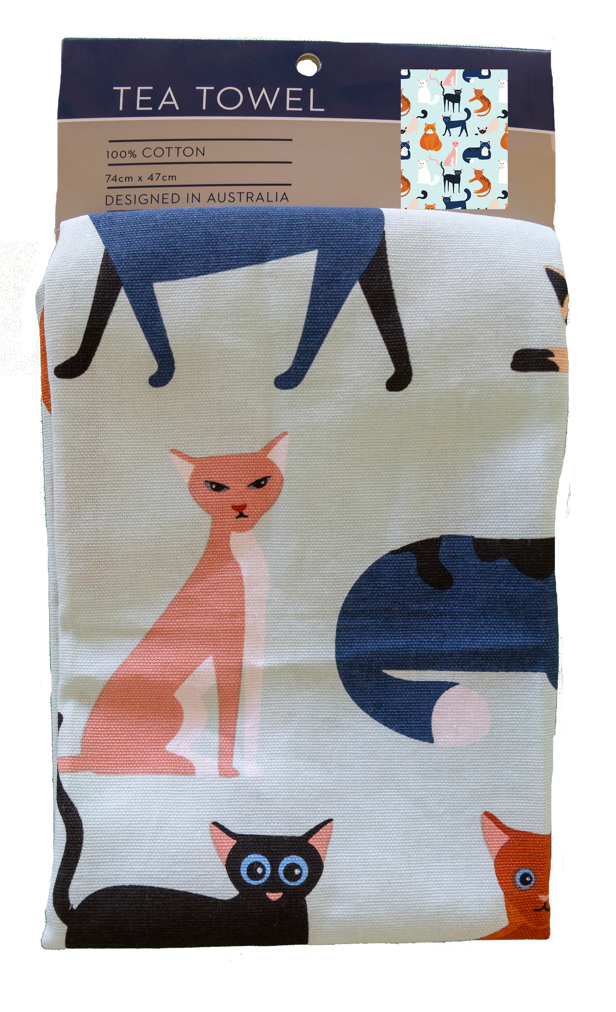 Tea Towel - Colourful Cats