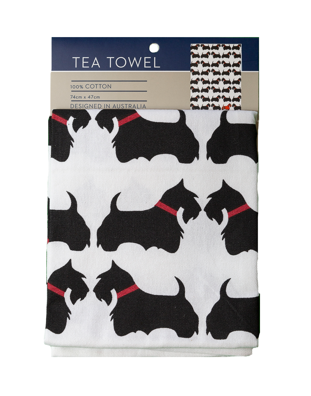 Tea Towel - Scottie Dog