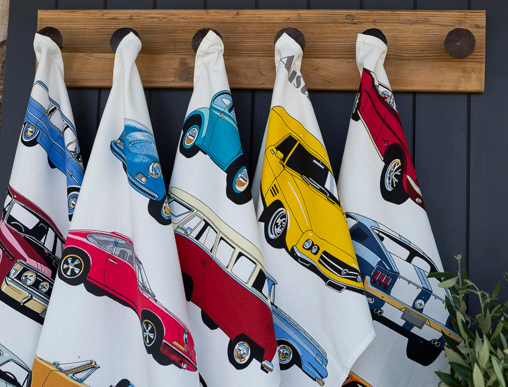Tea Towel - Classic Cars Falcons