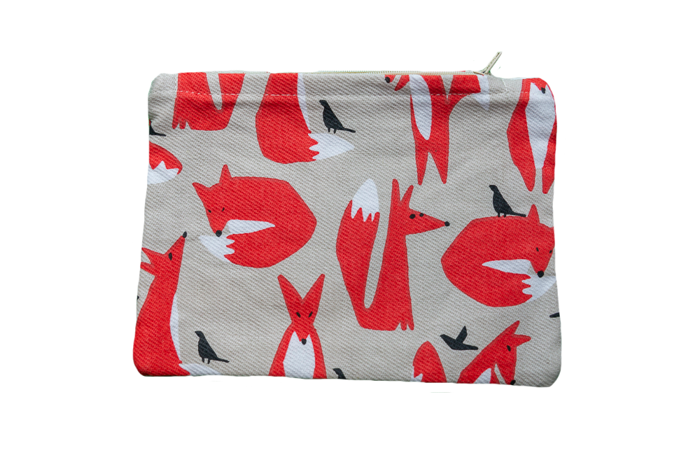 Zip Pouch - Foxes