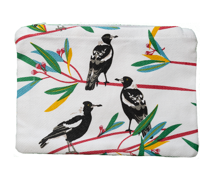 Zip Pouch - Magpies